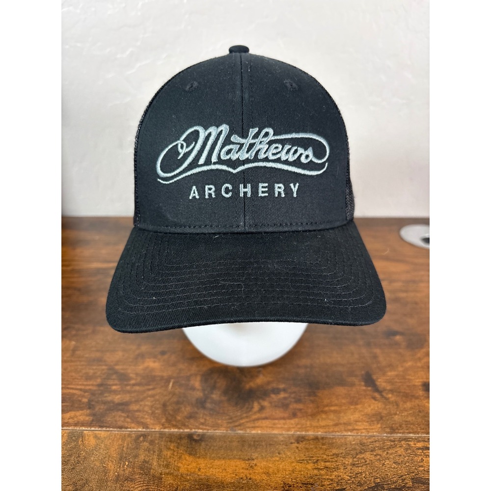 Mathews Archery Trucker Hat Black Mesh Snapback‎ Adjustable Hunting Cap